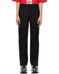 VTMNTS Black Pleated Trousers