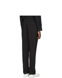 Valentino Black Plisse Elastic Waist Trousers