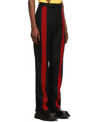 Maximilian Black Red Ride Stripe Tailored Trousers