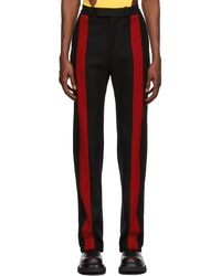Maximilian Black Red Ride Stripe Tailored Trousers