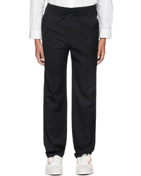 Y-3 Black Refined Wool Stretch Straight Trousers