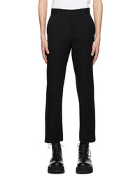 Solid Homme Black Setup Wide Trousers