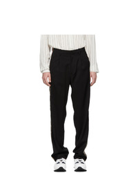 Our Legacy Black Sidetaped Pleated Trousers