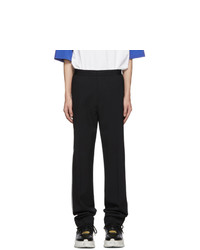 Helmut Lang Black Silver Band Pull On Trousers