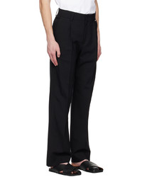 Solid Homme Black Straight Trousers