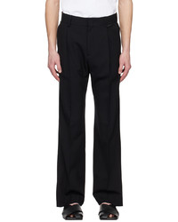 Solid Homme Black Straight Trousers
