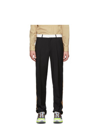 Burberry Black Stripe Tailored Trousers