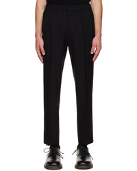 Solid Homme Black Tapered Trousers