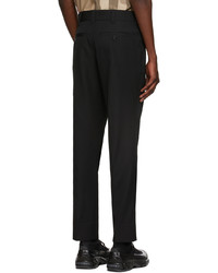 Burberry Black Technical Wool Cropped Tailored Trousers