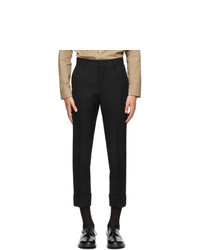 Solid Homme Black Twill Trousers