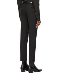 Saint Laurent Black Virgin Wool Gabardine Trousers