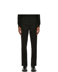 Second/Layer Black Virgin Wool Pico Trousers