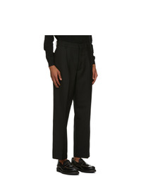 Second/Layer Black Virgin Wool Velluto Trousers