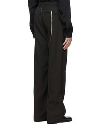 AIREI Black Viscose Trousers