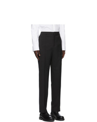 Valentino Black Wool And Mohair Skinny Trousers