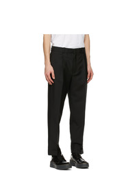 Acne Studios Black Wool And Mohair Tapered Trousers