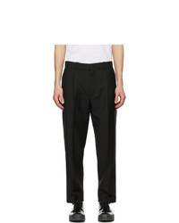 Acne Studios Black Wool And Mohair Tapered Trousers
