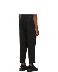 Y-3 Black Wool And Sa Cropped Trousers