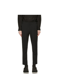 Solid Homme Black Wool Basic Trousers