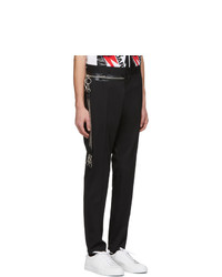 DSQUARED2 Black Wool Chain Hockey Trousers