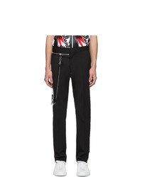 DSQUARED2 Black Wool Chain Hockey Trousers