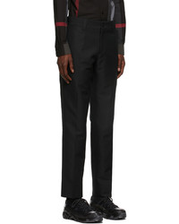 Burberry Black Wool Cropped Tailored Trousers