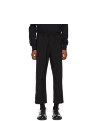 Oamc Black Wool Cropped Trousers