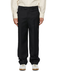 Ader Error Black Wool Cut Out Trousers