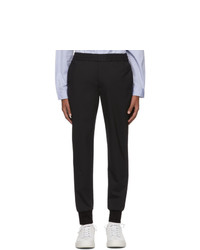 Ps By Paul Smith Black Wool Drawcord Trousers