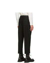 Jil Sander Black Wool Flannel Cropped Trousers
