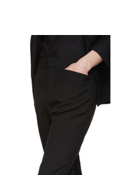 Saint Laurent Black Wool Flare Trousers