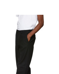 AMI Alexandre Mattiussi Black Wool Formal Trousers