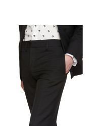 Saint Laurent Black Wool Gabardine Trousers