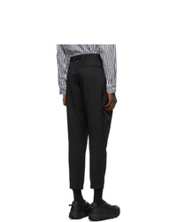 Comme Des Garcons Homme Plus Black Wool Gabardine Trousers