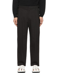 Solid Homme Black Wool Jogger Trousers