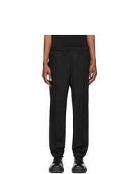 Fendi Black Wool Micro Point Trousers