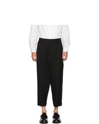 Yohji Yamamoto Black Wool Oversized Trousers