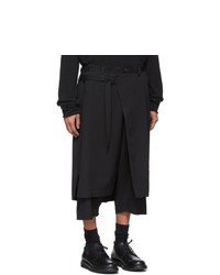 Yohji Yamamoto Black Wool Regular Trousers