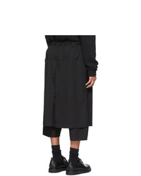Yohji Yamamoto Black Wool Regular Trousers