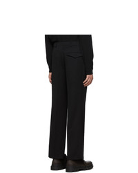 Prada Black Wool Satin Trousers