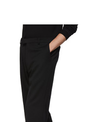 Prada Black Wool Satin Trousers