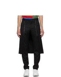 Comme Des Garcons Homme Plus Black Wool Skirted Trousers