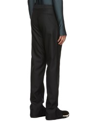 Heliot Emil Black Wool Slim Trousers