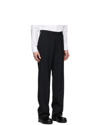 Raf Simons Black Wool Straight Fit Trousers