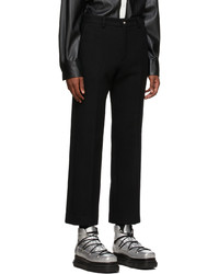 We11done Black Wool Suit Trousers