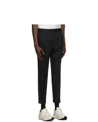 Z Zegna Black Wool Tailored Trousers
