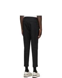 Z Zegna Black Wool Tailored Trousers