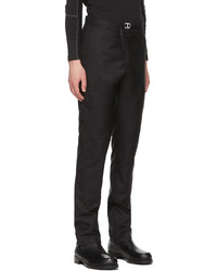 Heliot Emil Black Wool Tailored Trousers
