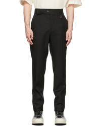 Wooyoungmi Black Wool Tapered Trousers