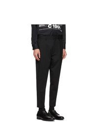 DSQUARED2 Black Wool Tropical Techno Trousers